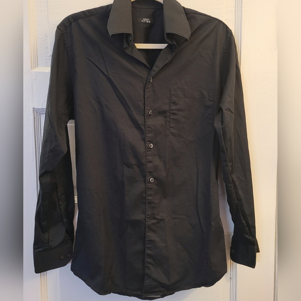 Alfani Men's Black Dress Shirt, Sz Small